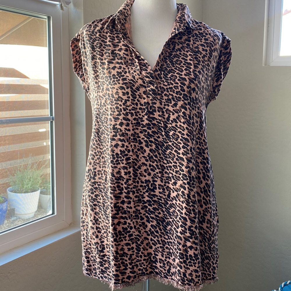 Mi Ami Leopard Print Loose Fitting Mini Dress Size XS